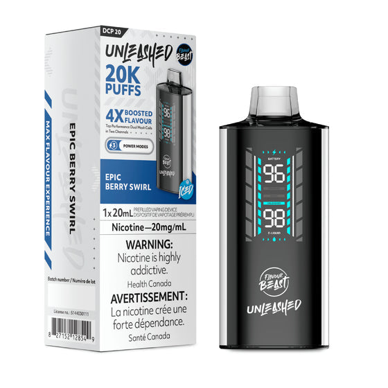 Flavour Beast Unleashed Disposable Vape - 20K - Epic Berry Swirl
