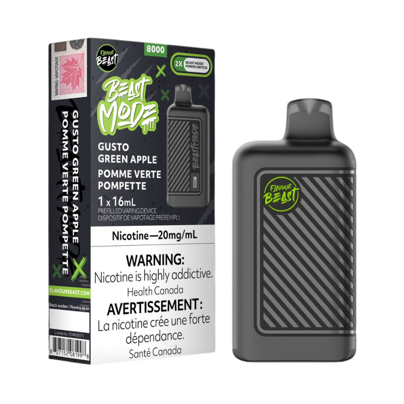 Flavour Beast Beast Mode Disposable Vape - 8K - Gusto Green Apple