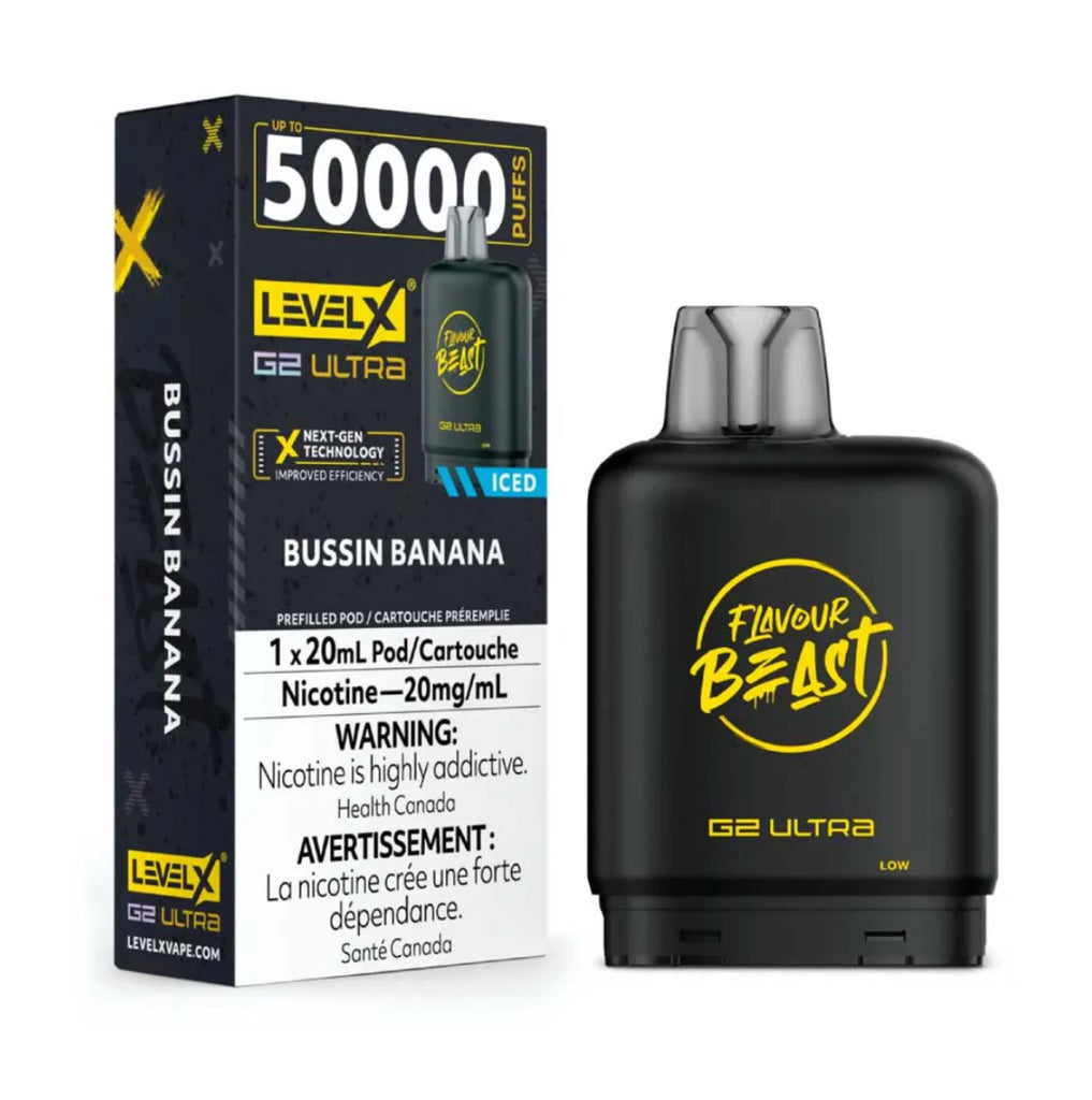 Level X G2 Ultra Pods By Flavour Beast - 50k - Bussin Banana