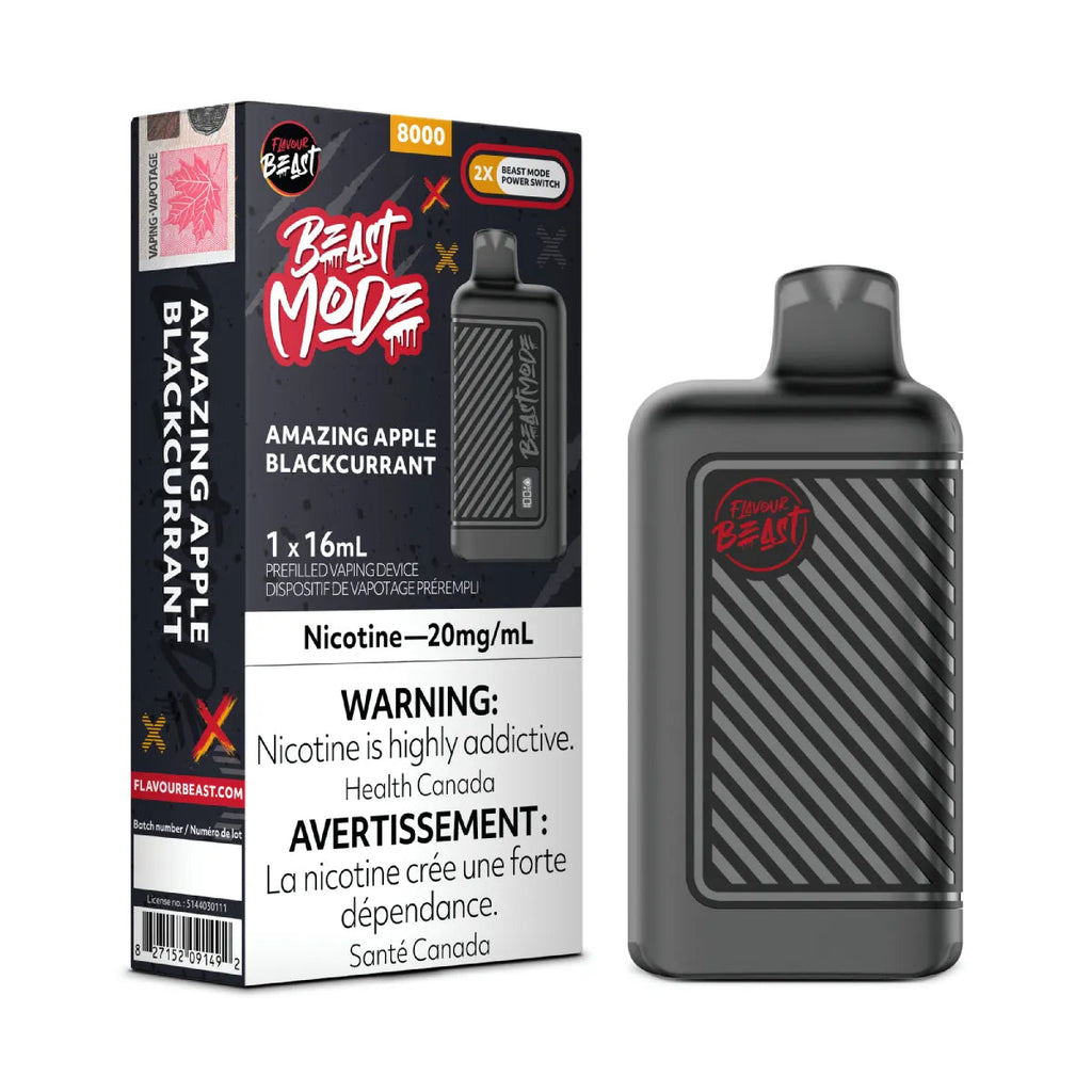 Flavour Beast Beast Mode Disposable Vape - 8K - Amazing Apple Blackcurrant
