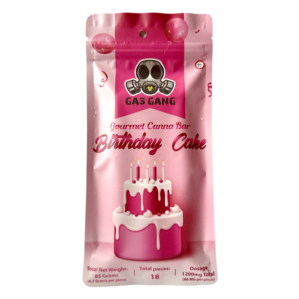 Gas Gang THC Chocolate Bar 1200mg - Birthday Cake