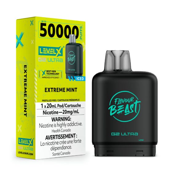 Level X Ultra G2 Pods By Flavour Beast - 50k - Extreme Mint