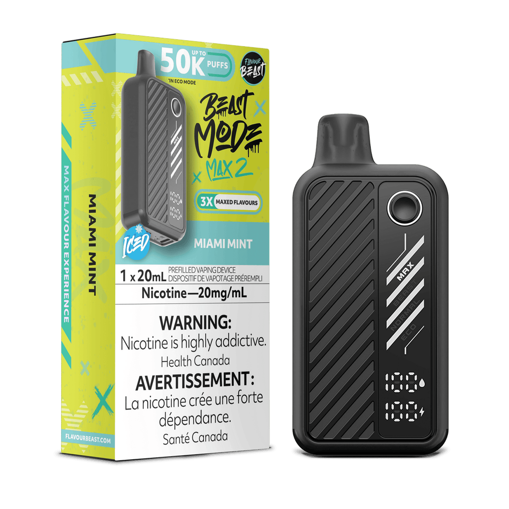 Flavour Beast Mode Max 2 Disposable Vape - 50K - Miami Mint