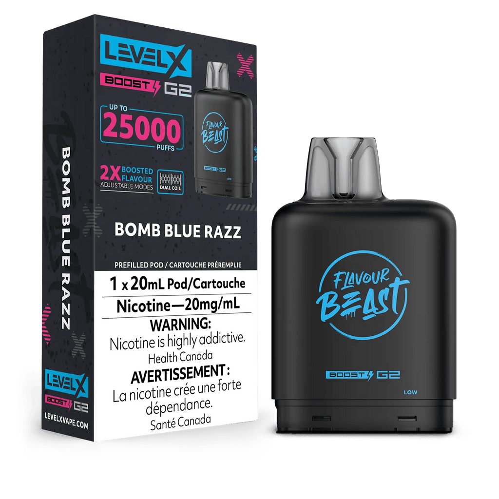 Level X G2 Ultra Pods By Flavour Beast - 50k - Bomb Blue Razz